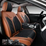 Premium Leather Car Seat Covers for Cars, SUVs & Trucks – Front & Rear Seat Protector, Custom Fit Design – Luxury Padding 23