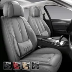 Premium Leather Car Seat Covers for Cars, SUVs & Trucks ?C Front & Rear Seat Protector, Custom Fit Design ?C With Headrest 16