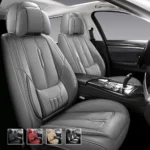 Premium Leather Car Seat Covers for Cars, SUVs & Trucks – Front & Rear Seat Protector, Custom Fit Design – With Headrest 16