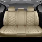 Premium Leather Car Seat Covers for Cars, SUVs & Trucks – Front & Rear Seat Protector, Custom Fit Design – Diamond Pattern Deluxe 22 - Afbeelding 3