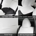 Custom Fit All Inclusive Seat Cover for Tesla Model Y 7 Seater( 2nd-Row 40/60 Split Bench Design) - Afbeelding 6