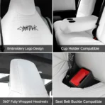 Custom Fit All-Inclusive Seat Cover for Tesla Cybertruck 2024+ (With Embroidery Logo) - Image 7