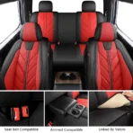 Custom Fit Leather Seat Covers for Dodge Ram 1500 2500 3500 HD Pick-up Truck Crew Quad Mega Cab-Front & Rear Seat Protector 02 Tree Style - Image 12
