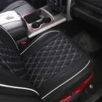 Custom Fit Leather Seat Covers for Dodge Ram 1500 2500 3500 HD Pick-up Truck Crew Quad Mega Cab-Front & Rear Seat Protector 03 Splicing Grid - Billede 3