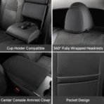 Alcantara Custom Fit All-Inclusive Seat Cover for New Tesla Model Y Juniper 2025+ - Kuva 7