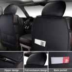 Custom Fit Leather Seat Covers for Dodge Ram 1500 2500 3500 HD Pick-up Truck Crew Quad Mega Cab-Front & Rear Seat Protector 01 Diamond Grid - Bild 2