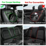 Custom Fit Leather Seat Covers for Ford Mustang Coupe Hardtop-Front & Rear Seat Protector – Image 8
