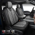 Custom Fit Leather Seat Covers for Dodge Ram 1500 2500 3500 HD Pick-up Truck Crew Quad Mega Cab-Front & Rear Seat Protector 02 Tree Style