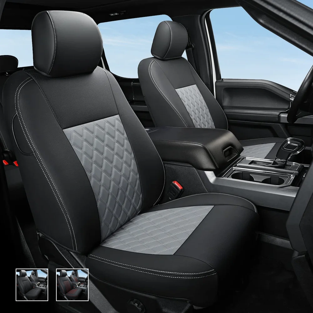 new_4 All Inclusive Custom Fit Leather Seat Cover 13 for Ford F-150 F-250 F-350 F-450 - Image 1