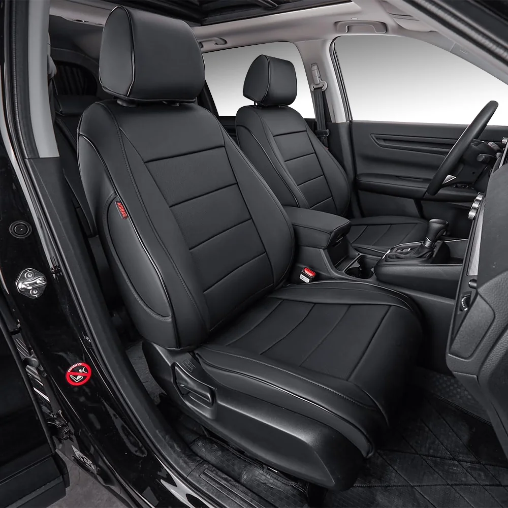 01 Custom Fit Premium Leather Car Seat Covers for Honda HRV-Front & Rear Seat Protector Horizontal Stripes 02 - Billede 1