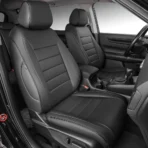 Custom Fit Premium Leather Car Seat Covers for Honda CR-V CRV-Front & Rear Seat Protector Horizontal Stripes 01
