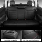 Custom Fit Premium Leather Car Seat Covers for Honda CR-V CRV-Front & Rear Seat Protector Sports Horizontal Stripes 03 - Imagen 12