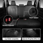 Custom Fit Premium Leather Car Seat Covers for Honda CR-V CRV-Front & Rear Seat Protector Luxury Stitching 02 – Bild 4