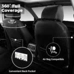 Custom Fit Premium Leather Car Seat Covers for Honda CR-V CRV-Front & Rear Seat Protector Luxury Stitching 02 – Bild 2
