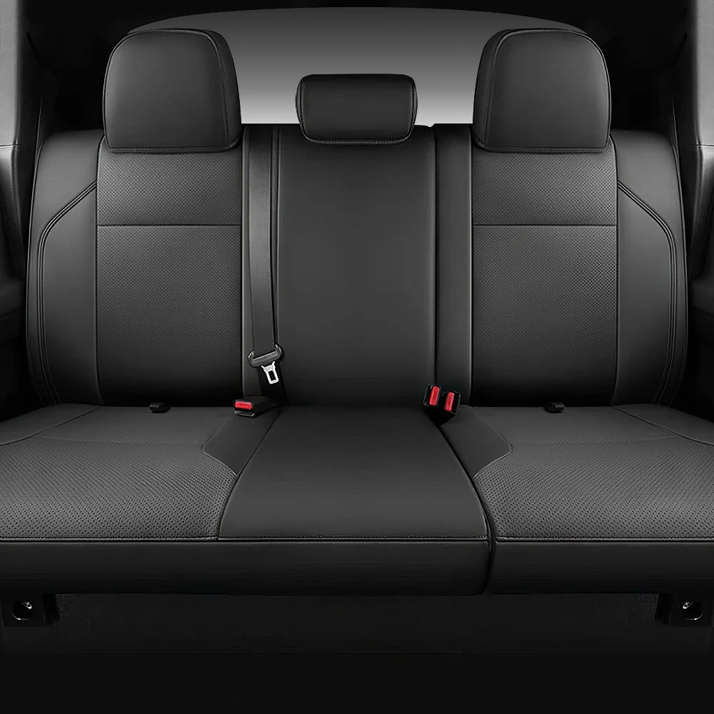 1 Custom Fit Premium Leather Car Seat Covers for Toyota Tacoma-Front & Rear Seat Protector 01 - Billede 12