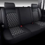 Custom Fit Leather Seat Covers for Chevy Chevrolet Silverado 1500 2500 3500HD Pick-up Truck-Front & Rear Seat Protector Diamond Pattern 03 - Afbeelding 3