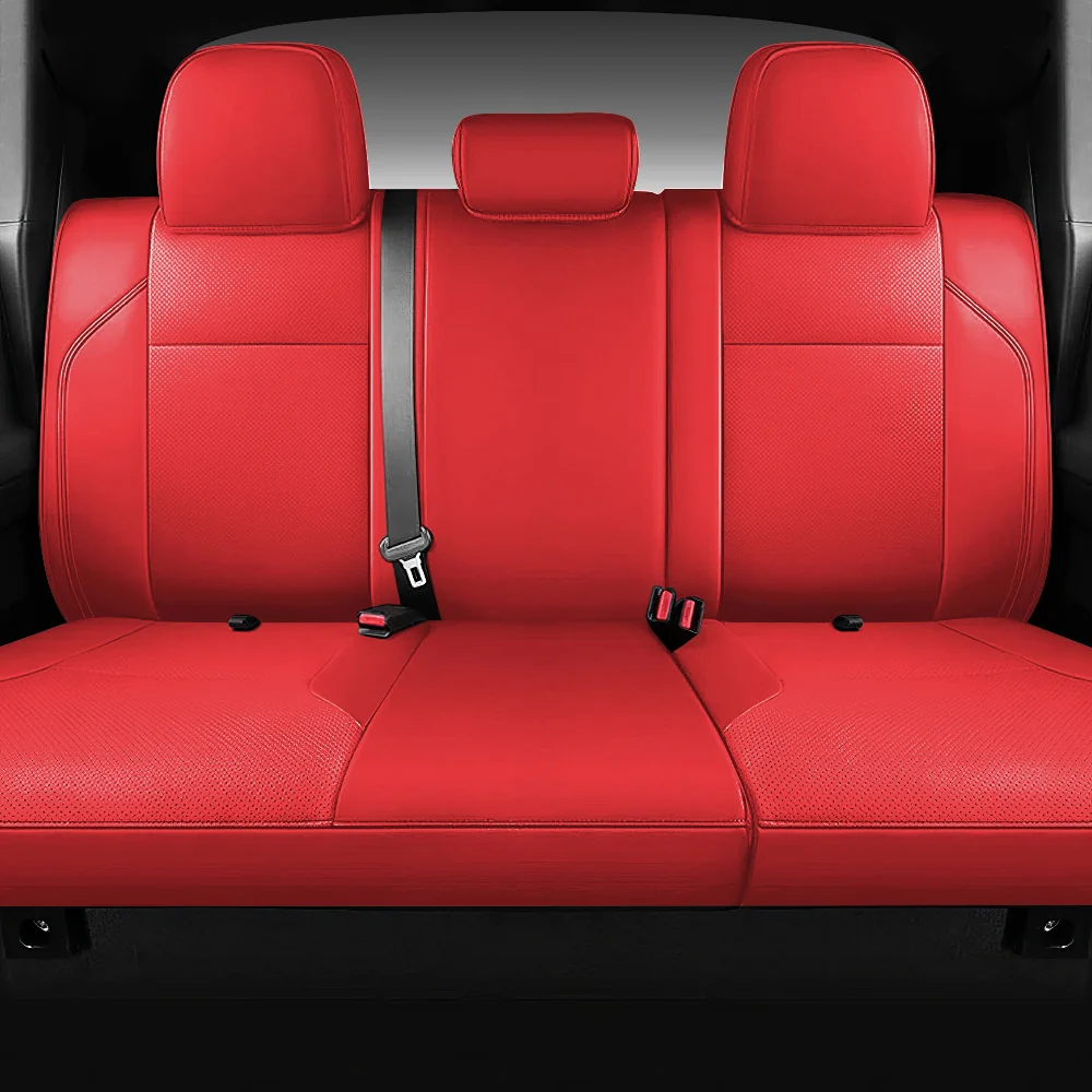 3 Custom Fit Premium Leather Car Seat Covers for Toyota Tacoma-Front & Rear Seat Protector 01 - Billede 14