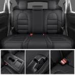 Custom Fit Premium Leather Car Seat Covers for Honda CR-V CRV-Front & Rear Seat Protector Horizontal Stripes 01 - Image 19