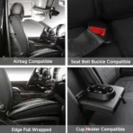 Custom Fit Leather Seat Covers for Chevy Chevrolet Silverado 1500 2500 3500HD Pick-up Truck-Front & Rear Seat Protector Diamond Stitching 04 - Afbeelding 5