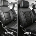 Custom Fit Leather Seat Covers for Chevy Chevrolet Silverado 1500 2500 3500HD Pick-up Truck-Front & Rear Seat Protector Diamond Stitching 04 - Afbeelding 6
