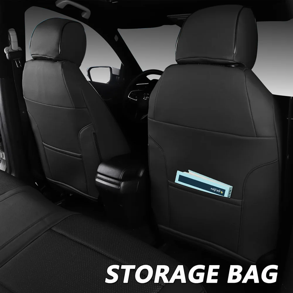 6 Custom Fit Premium Leather Car Seat Covers for Honda Civic-Front & Rear Seat Protector 01 - Afbeelding 2