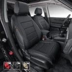 Custom Fit Premium Leather Car Seat Covers for Honda HRV-Front & Rear Seat Protector Horizontal Stripes 02