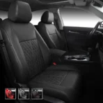 Custom Fit Premium Leather Car Seat Covers for Honda Civic-Front & Rear Seat Protector Diamond Stitching 02