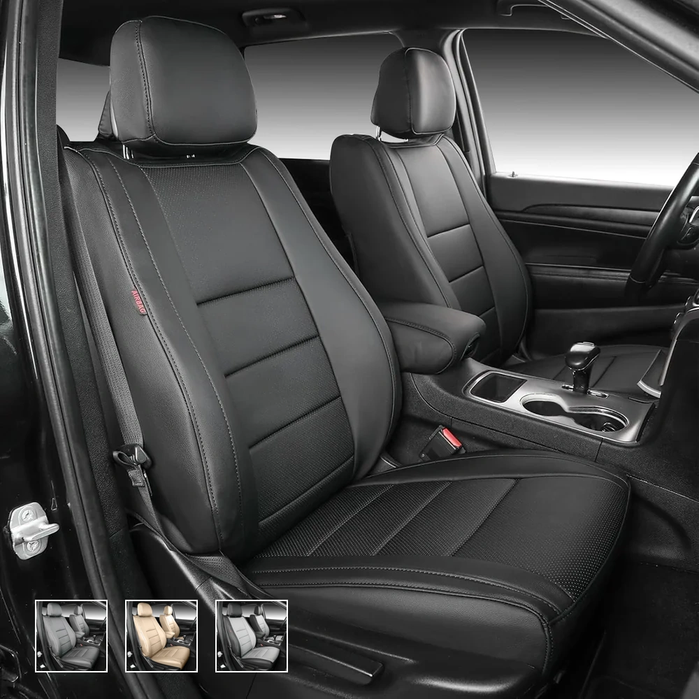 nuevo_1 Custom Fit Premium Leather Car Seat Covers for Jeep Grand Cherokee-Front & Rear Seat Protector 02 - Imagen 1