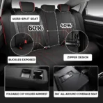 Custom Fit Premium Leather Car Seat Covers for Honda Accord-Front & Rear Seat Protector 02 - Image 3