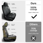 Custom Fit Premium Leather Car Seat Covers for Toyota Tundra-Front & Rear Seat Protector Carbon Fiber Splicing 04 - obrazek 8