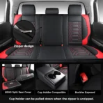 Custom Fit Premium Leather Car Seat Covers for Toyota Tundra-Front & Rear Seat Protector Diamond Pattern 03 - Image 4