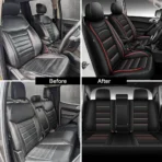 Custom Fit Seat Covers for Ford Ranger Pick-up Truck-Front & Rear Seat Protector Horizontal Stripes 01 - immagine 5