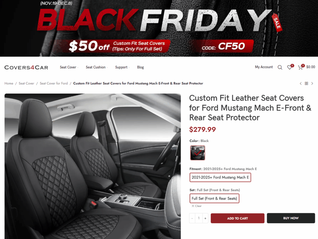 Black Friday seat covers