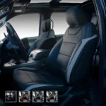Custom Fit Premium Leather Car Seat Covers for Ford F-150 Raptor Pick-up Truck-Front & Rear Seat Protector 01