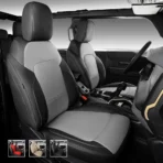 Custom Fit Premium Leather Car Seat Covers for Ford Bronco-Front & Rear Seat Protector 01