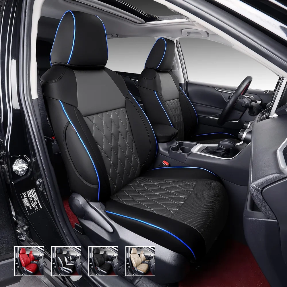 uusi_1 (3) Custom Fit Premium Leather Car Seat Covers for Toyota Corolla-Front & Rear Seat Protector 03 Diamond Grid - Kuva 1