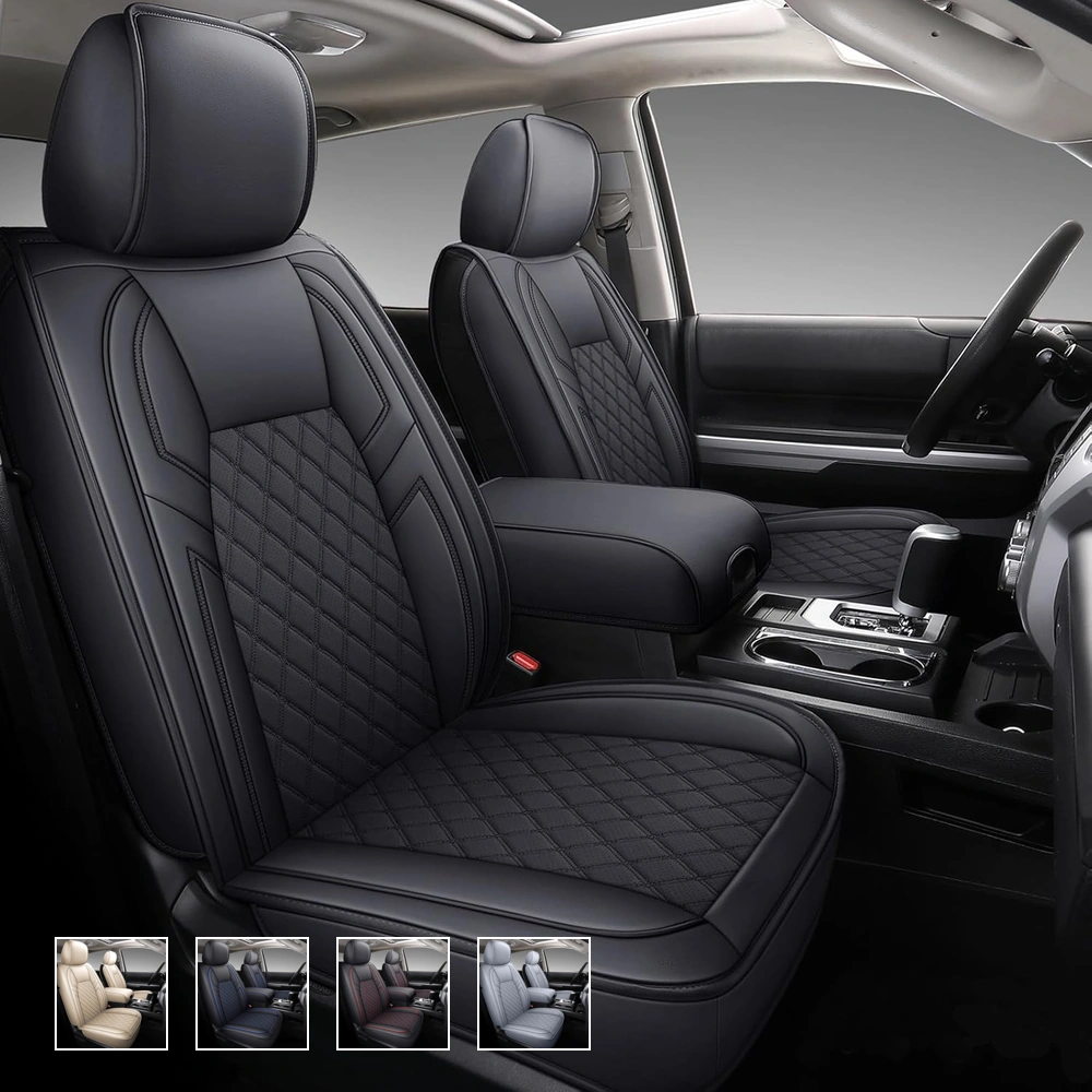 new_1 Custom Fit Premium Leather Car Seat Covers for Toyota Tundra-Front & Rear Seat Protector 01 - Image 1