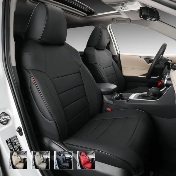 Custom Fit Premium Leather Car Seat Covers for Toyota Corolla-Front & Rear Seat Protector 02 Horizontal Stripes