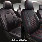Custom Fit Seat Covers for Dodge Ram 1500 2500 3500 HD Pick-up Truck Crew Quad Mega Cab-Front & Rear Seat Protector Luxurious Diamond Pattern 08 - Image 5