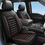 Custom Fit Seat Covers for Dodge Ram 1500 2500 3500 HD Pick-up Truck Crew Quad Mega Cab-Front & Rear Seat Protector Horizontal Stripes 09