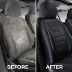 Premium Leather Car Seat Covers for Cars, SUVs & Trucks – Front & Rear Seat Protector, Custom Fit Design – Stripe Style 30 – Image 6