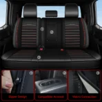 Custom Fit Seat Covers for Dodge Ram 1500 2500 3500 HD Pick-up Truck Crew Quad Mega Cab-Front & Rear Seat Protector Horizontal Stripes 09 – Image 4