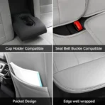 Custom Fit Seat Covers for Dodge Ram 1500 2500 3500 HD Pick-up Truck Crew Quad Mega Cab-Front & Rear Seat Protector With Lumbar Support 14 - Image 5