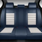 Premium Leather Car Seat Covers for Cars, SUVs & Trucks – Front & Rear Seat Protector, Custom Fit Design – New Horizontal Stripes 39 - Image 4