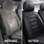 Premium Leather Car Seat Covers for Cars, SUVs & Trucks – Front & Rear Seat Protector, Custom Fit Design – Horizontal Stripes 35 - immagine 6