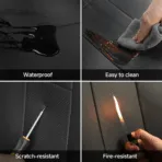 Premium Leather Car Seat Covers for Cars, SUVs & Trucks – Front & Rear Seat Protector, Custom Fit Design – Vertical Lines 32 - Image 7