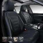 Premium Leather Car Seat Covers for Cars, SUVs & Trucks – Front & Rear Seat Protector, Custom Fit Design – Stripe Style 30