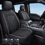 Custom Fit Seat Covers for Dodge Ram 1500 2500 3500 HD Pick-up Truck Crew Quad Mega Cab-Front & Rear Seat Protector Color-blocking Style 15