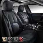 Premium Leather Car Seat Covers for Cars, SUVs & Trucks – Front & Rear Seat Protector, Custom Fit Design – With Lumbar Support 34